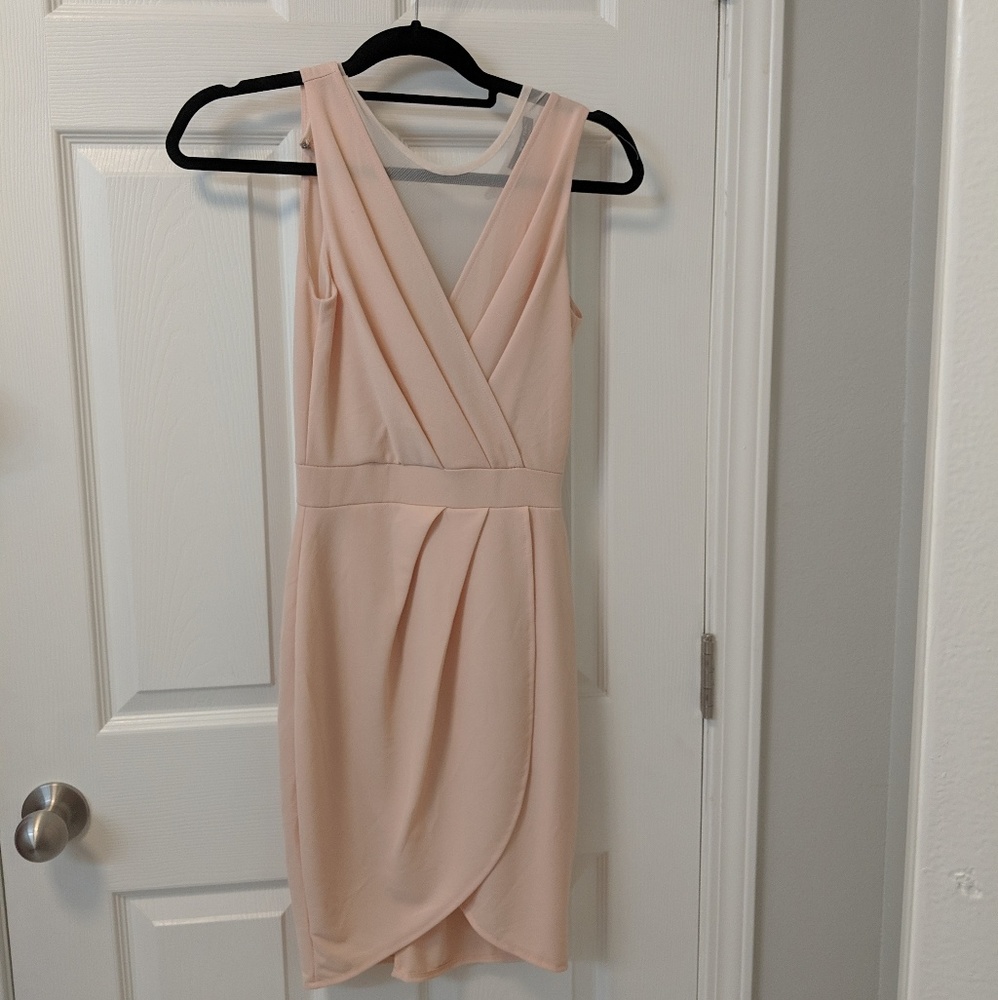 Blush bodycon dress